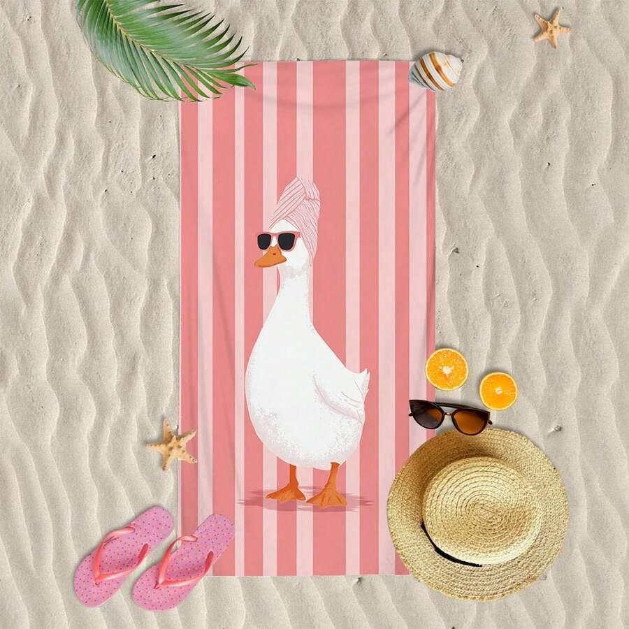 różowy ręcznik plażowy