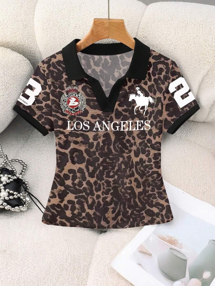 koszulka polo animal print