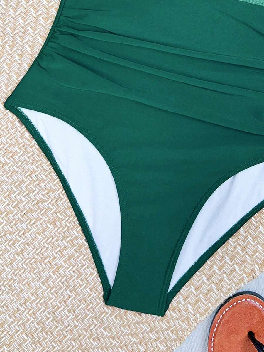 ZIELONY JEDNOCZĘŚCIOWY STRÓJ KĄPIELOWY