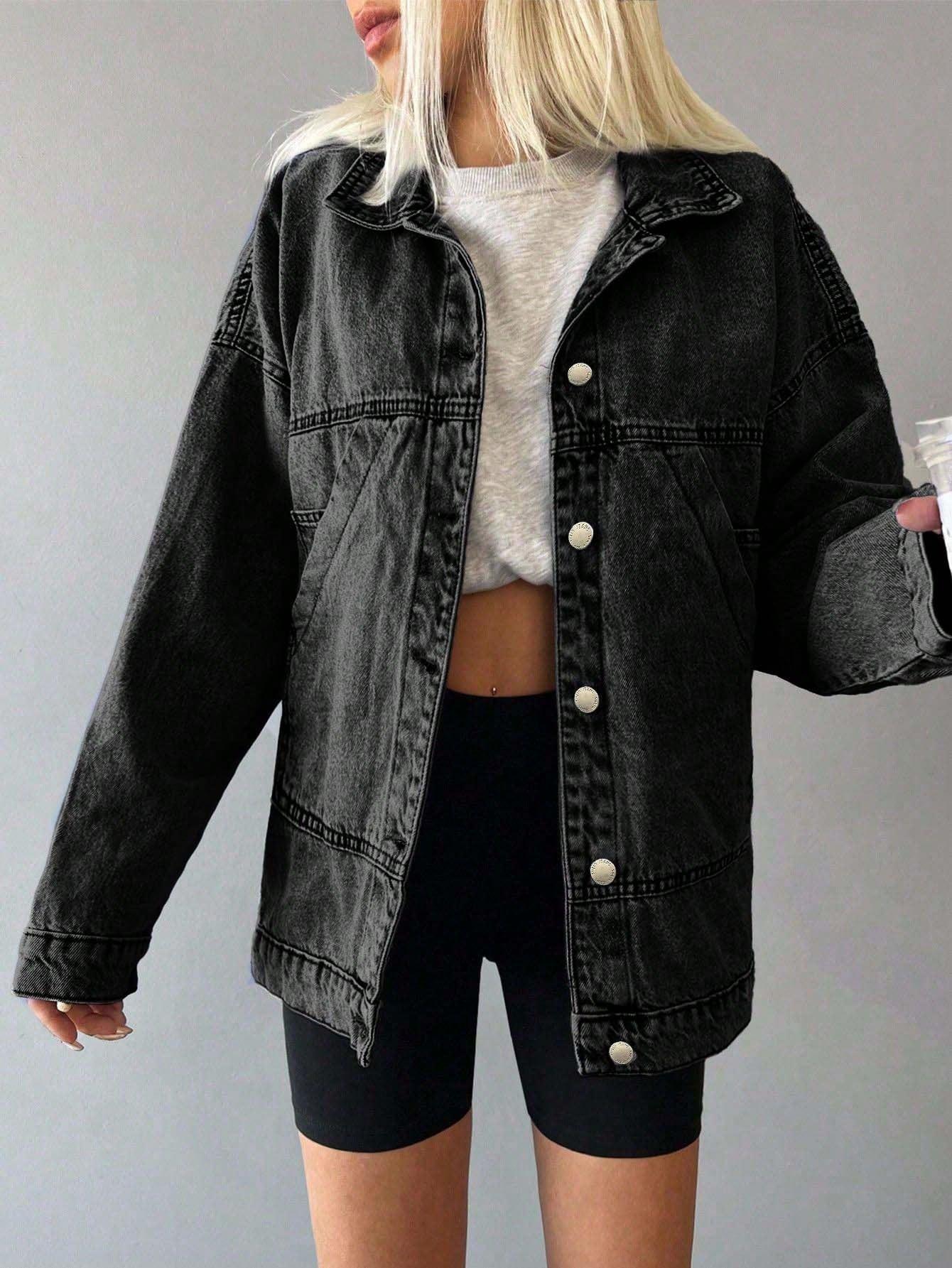 CZARNA KURTKA JEANS