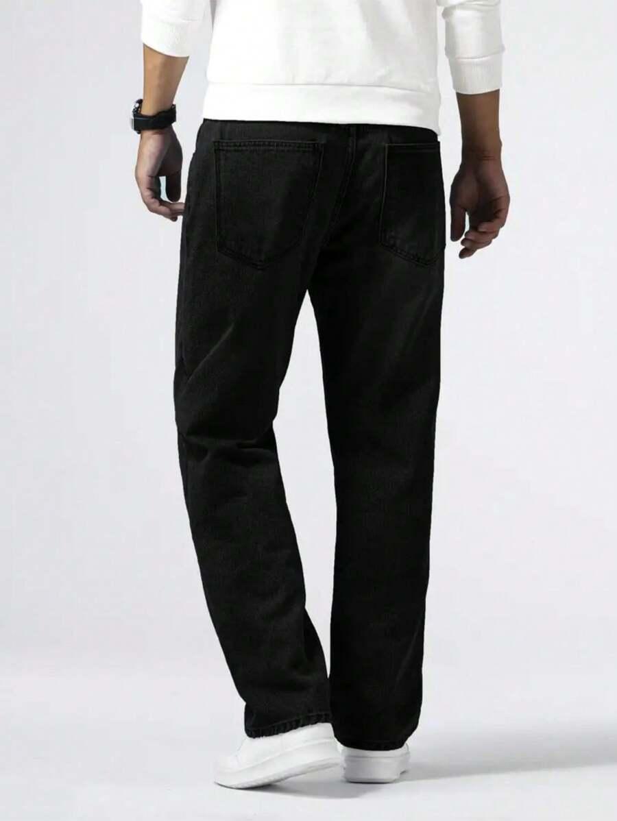 CZARNE SPODNIE JEANS