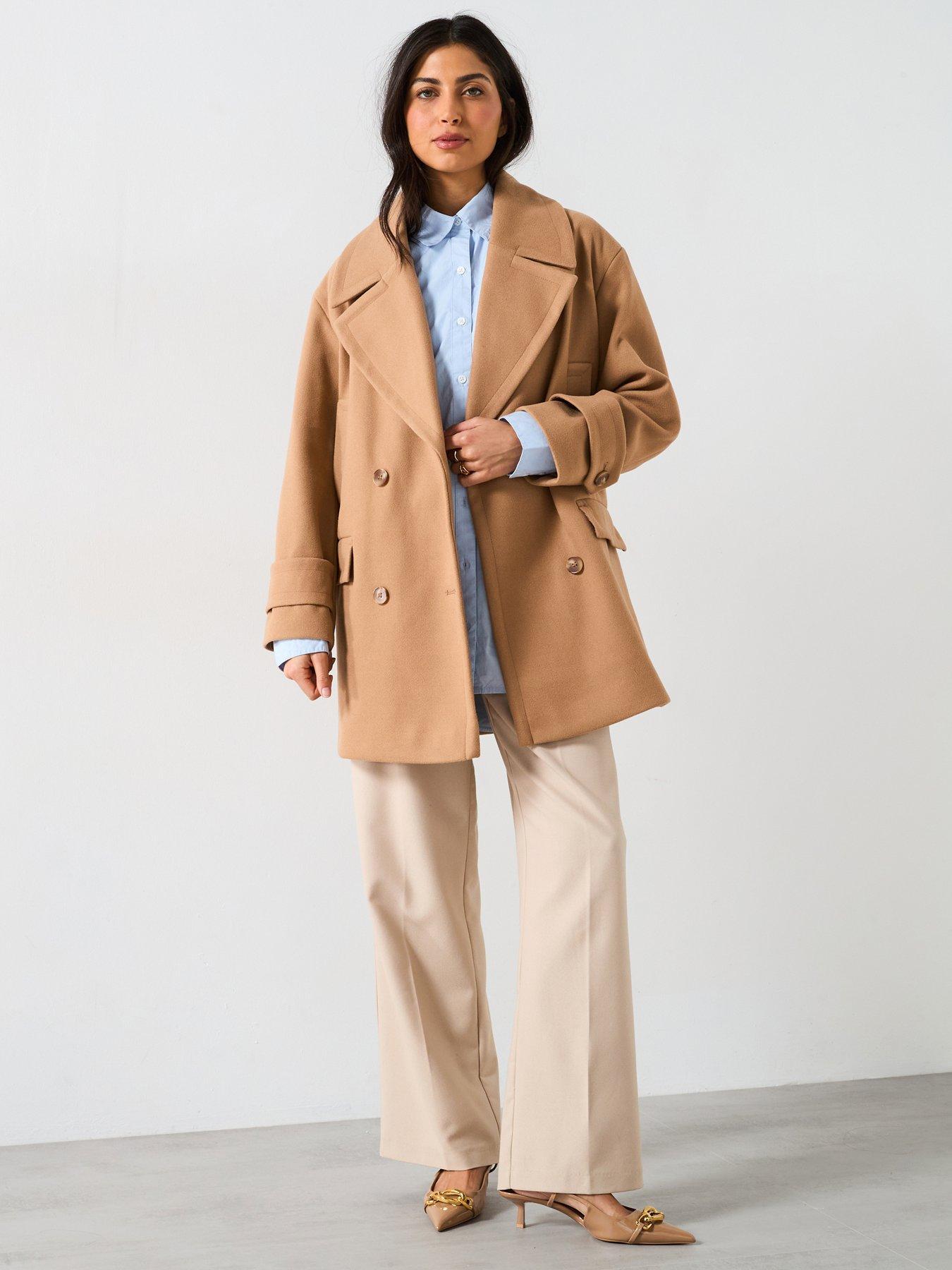 RIVER ISLAND DWURZĘDOWY PŁASZCZ DAMSKI 