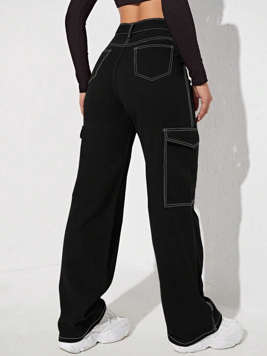 CZARNE SPODNIE JEANS 