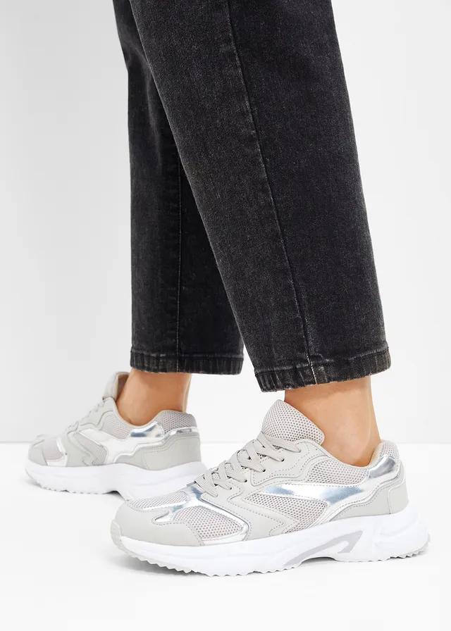SNEAKERSY CHUNKY Z METALICZNĄ WSTAWKĄ
