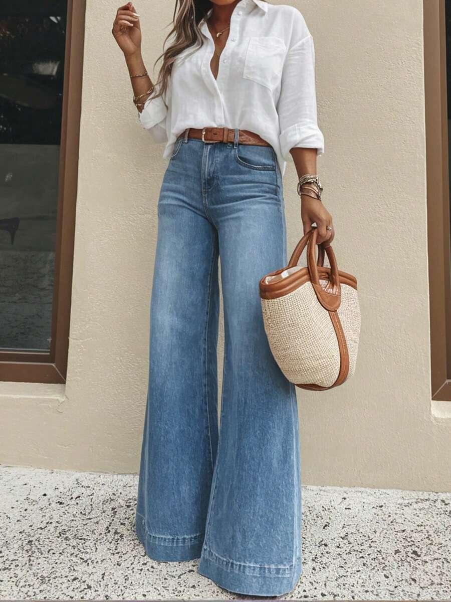 NIEBIESKIE SPODNIE JEANS