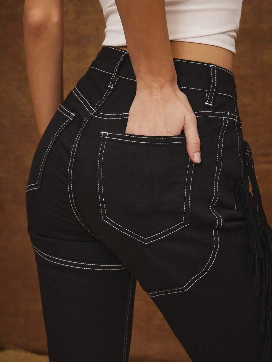 czarne spodnie jeans