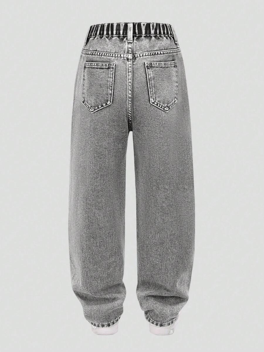 szare spodnie jeans