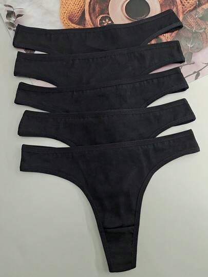 czarne majtki stringi 10 pack