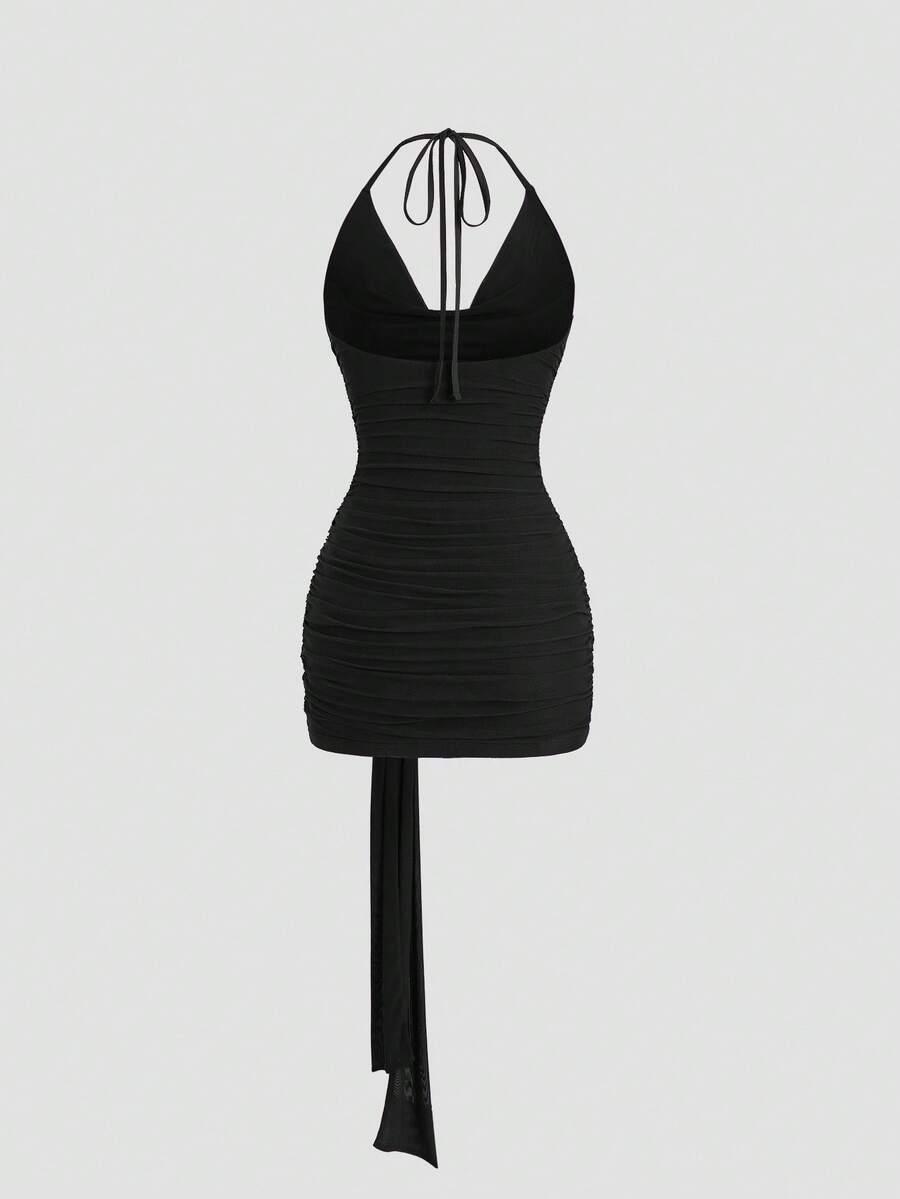 CZARNA SUKIENKA MINI