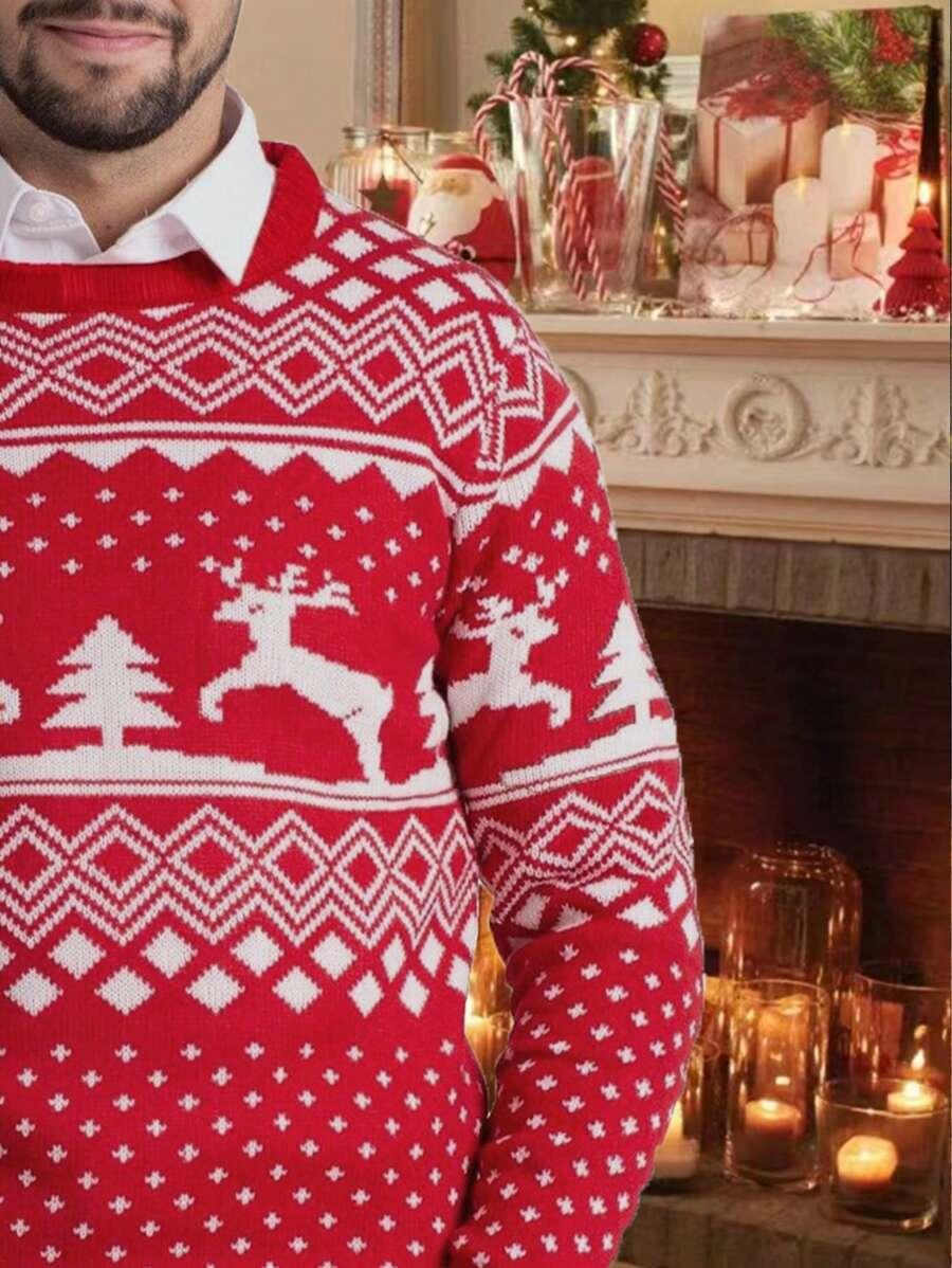 CZERWONY SWETER DŁUGI RĘKAW