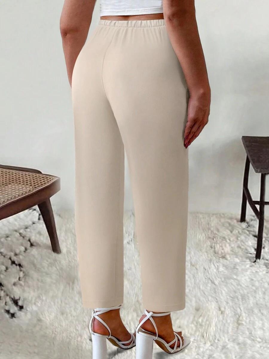 BEŻOWE ELEGANCKIE SPODNIE