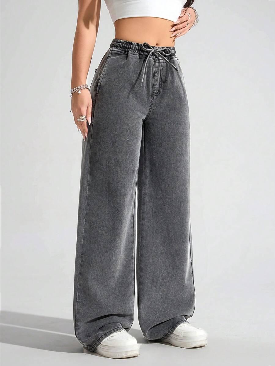 szare spodnie jeans