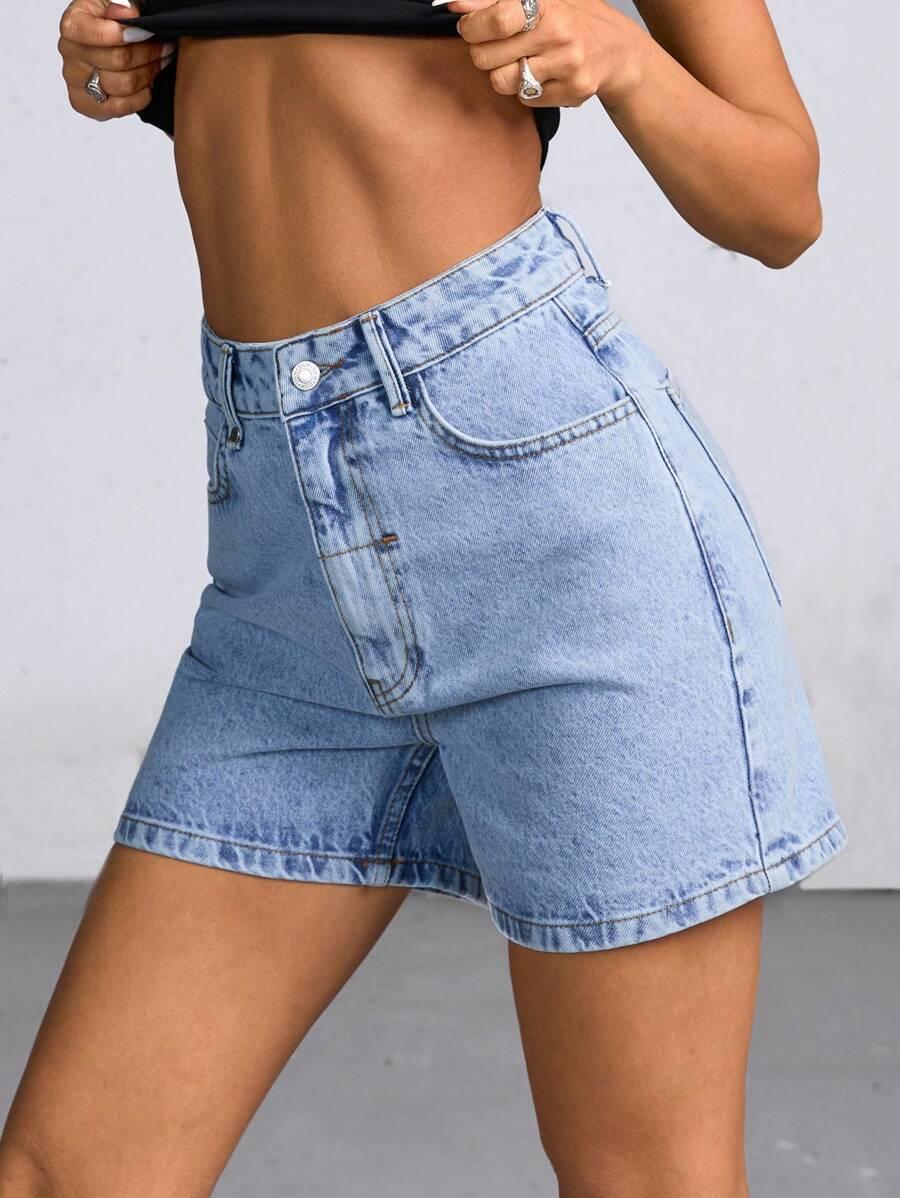 NIEBIESKIE KRÓTKIE SPODENKI JEANS
