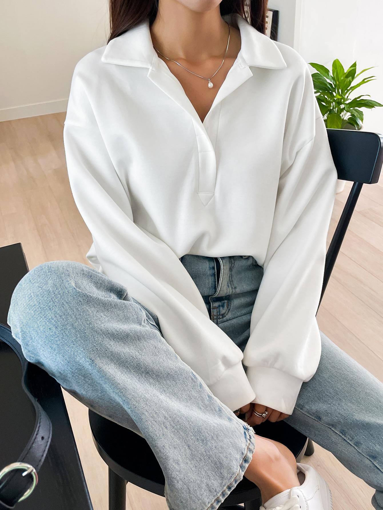 BIAŁA BLUZA OVERSIZE