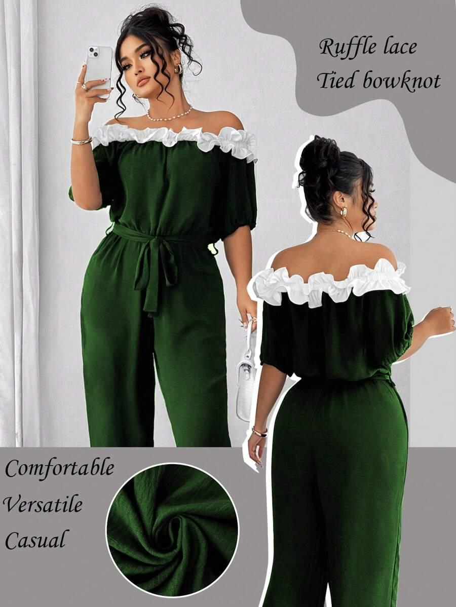 KOMBINEZON DAMSKI CASUAL ODKRYTE RAMIONA KRÓTKI RĘKAW
