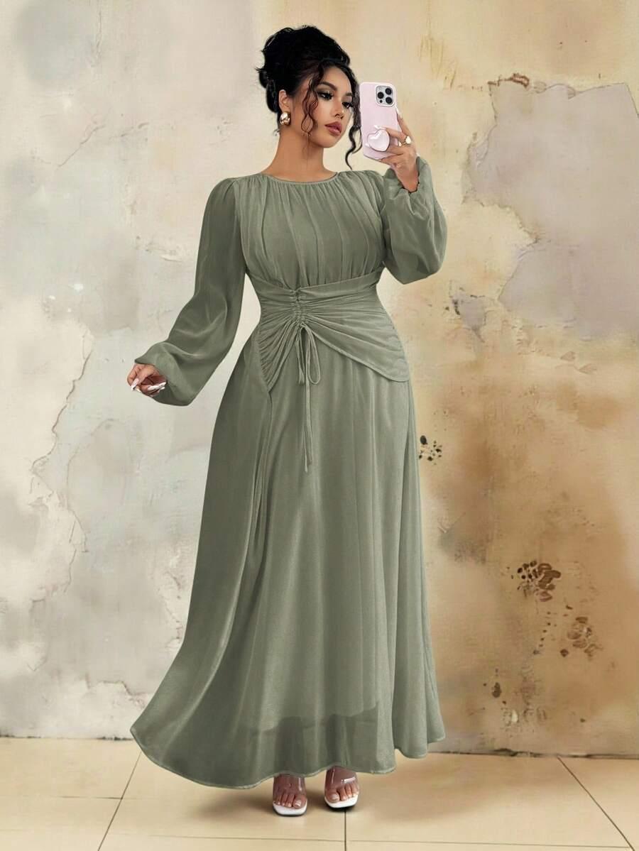 zielona sukienka maxi