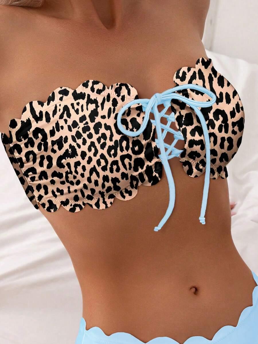 DWUCZĘŚCIOWY STRÓJ KĄPIELOWY ANIMAL PRINT