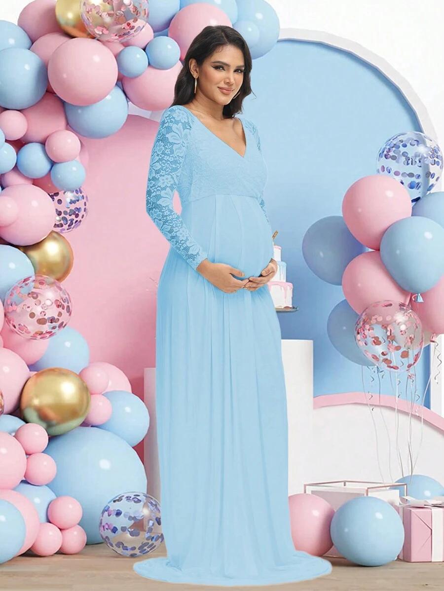 NIEBIESKA MAXI SUKIENKA