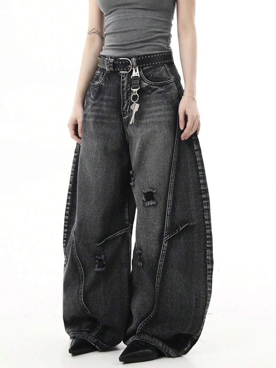 czarne spodnie jeans 