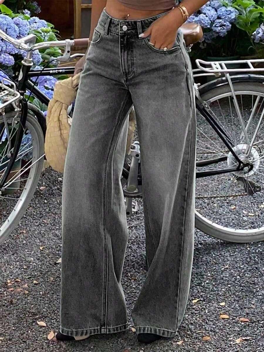 szare spodnie jeans