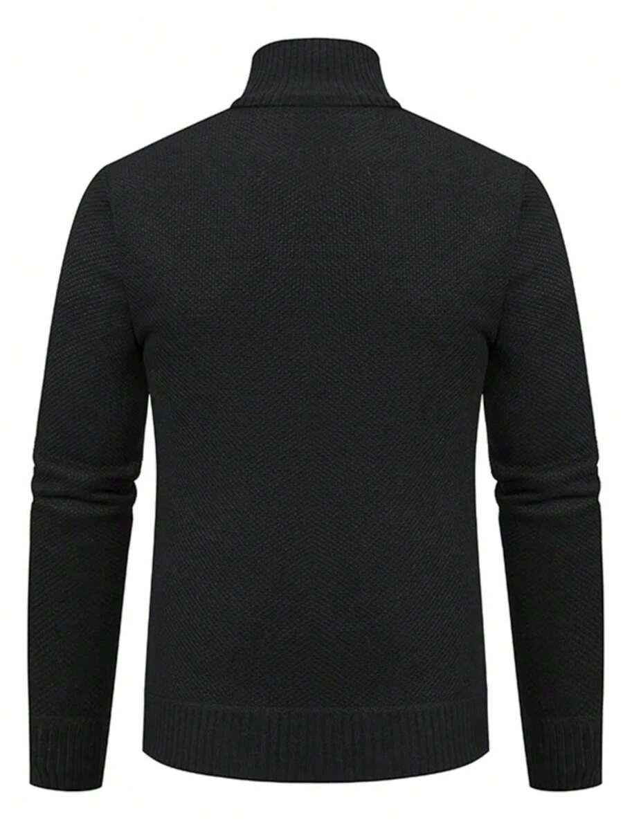 CZARNY ROZPINANY SWETER
