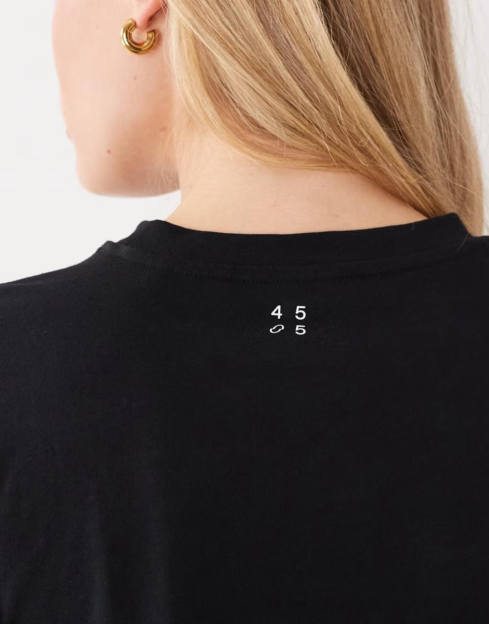 czarny t-shirt krótki rękaw