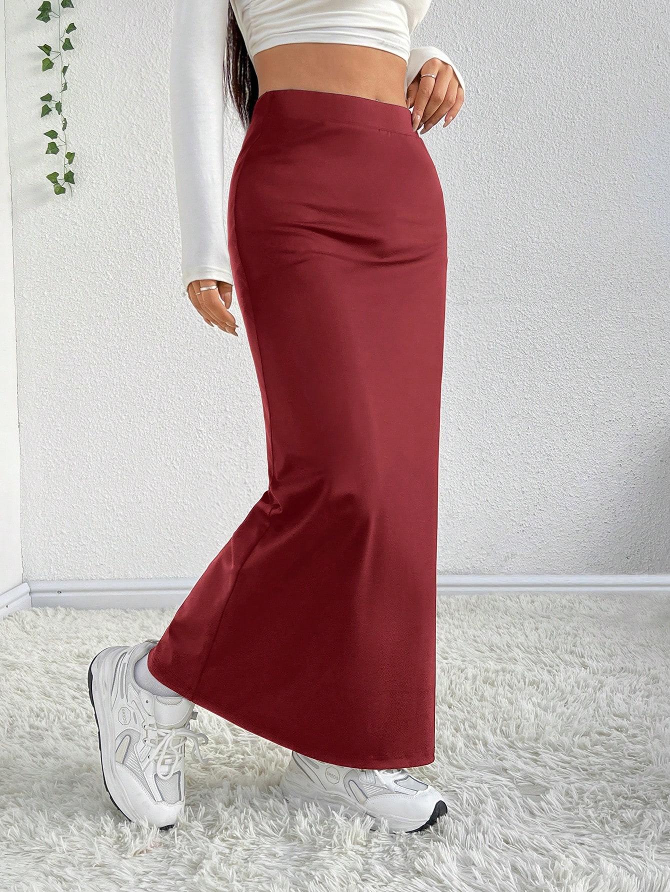 SPÓDNICA MAXI CZERWONA