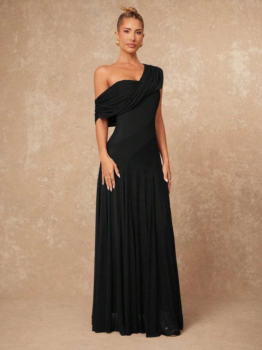 CZARNA MAXI SUKIENKA