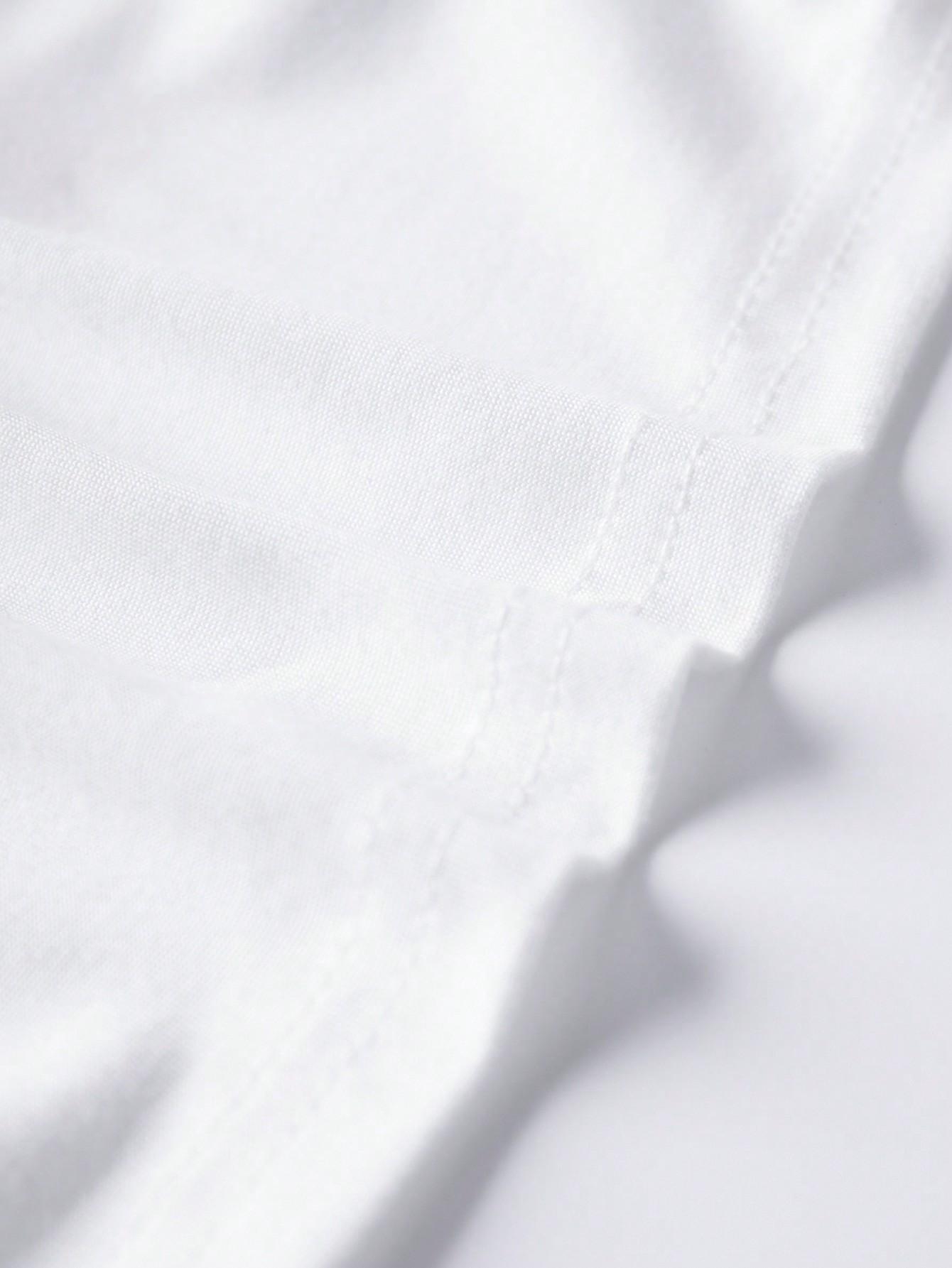 BIAŁY T-SHIRT OKRĄGŁY DEKOLT 