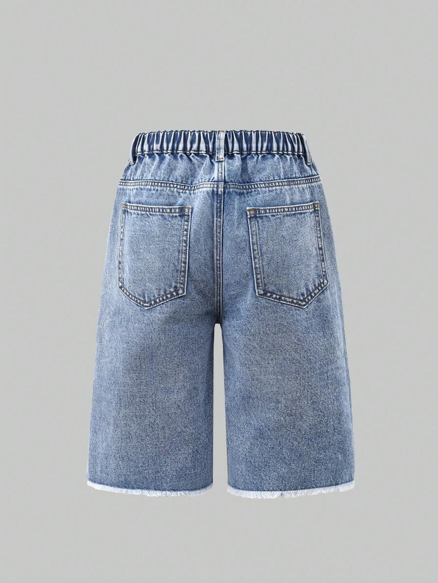 spodnie jeans szorty wzór serca