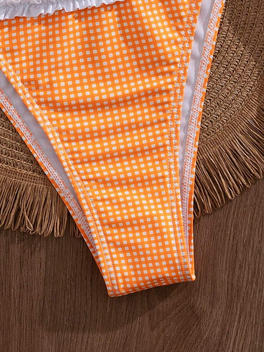 POMARAŃCZOWY DWUCZĘŚCIOWY STRÓJ KĄPIELOWY