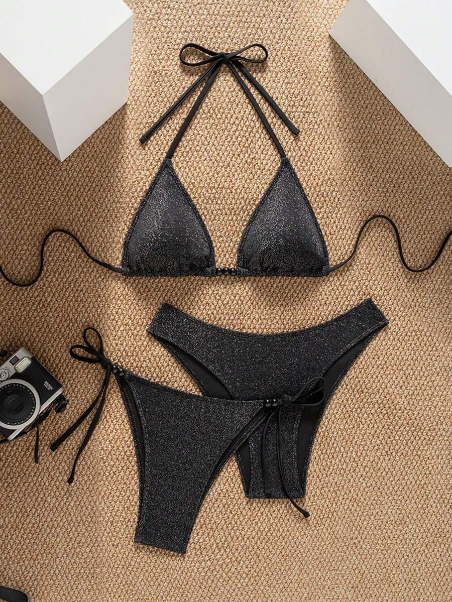 BIKINI Z POŁYSKIEM ZESTAW 3EL