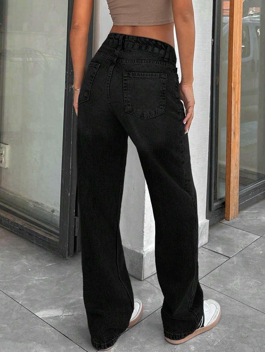 PROSTE SPODNIE JEANS WYSOKI STAN