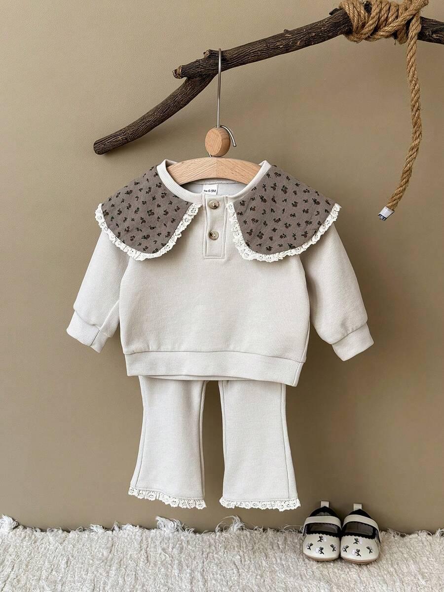 komplet bluza spodnie koronka