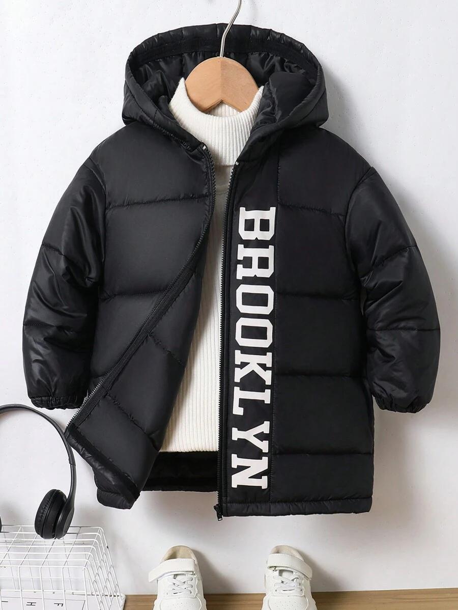 PIKOWANA CZARNA KURTKA Z KAPTUREM BROOKLYN