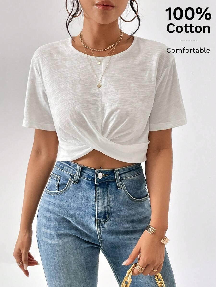 BIAŁY CROP TOP 