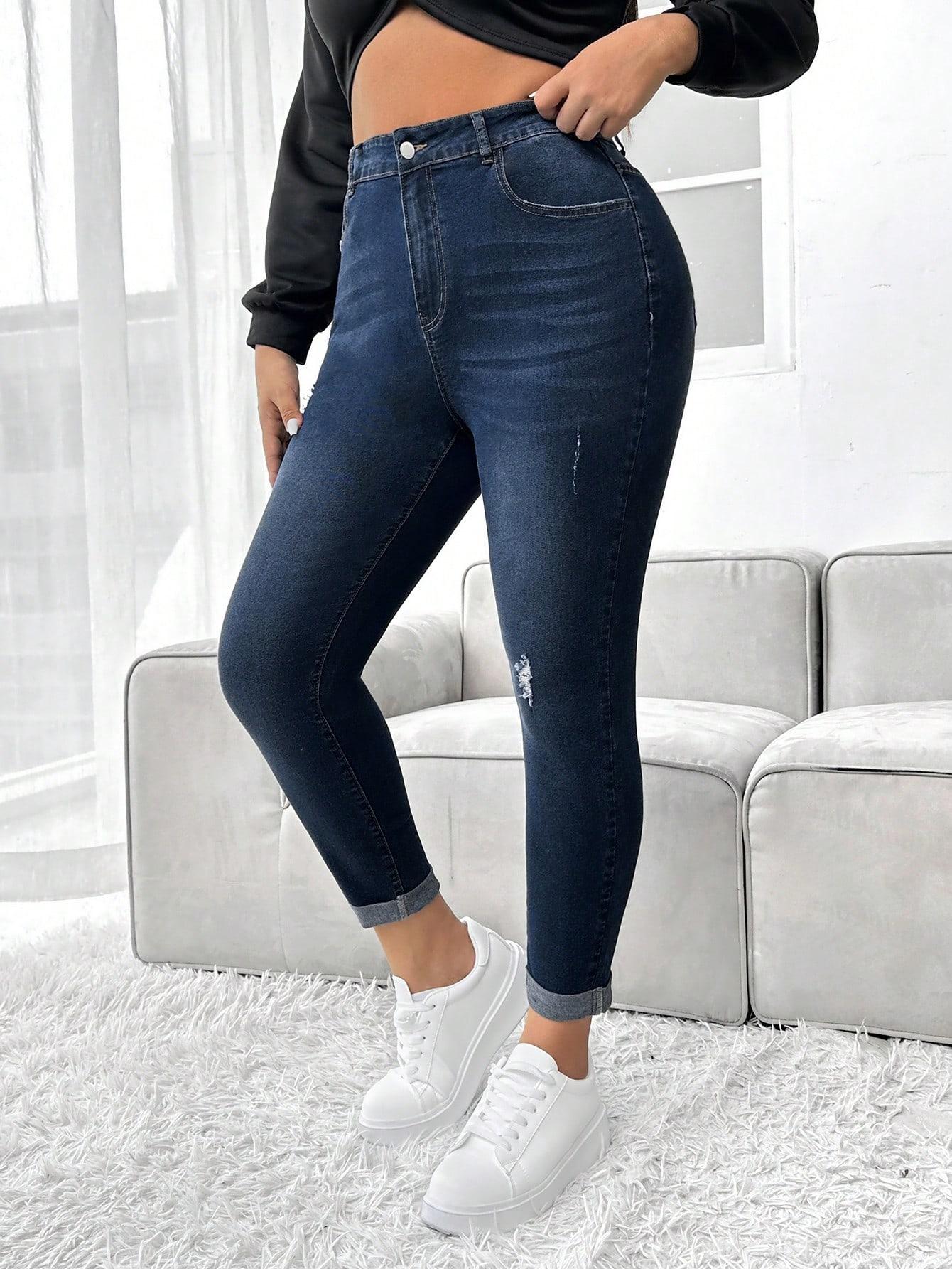 NIEBIESKIE JEANSY RURKI PRZETARCIA 