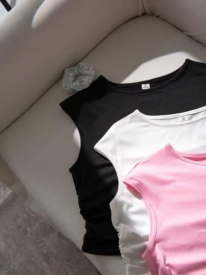 t-shirt okrągły dekolt 3-pack 