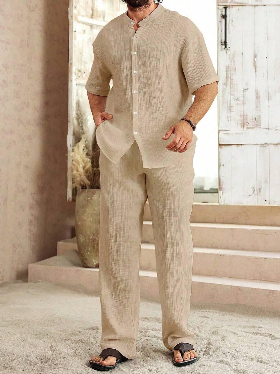 beżowa koszula casual
