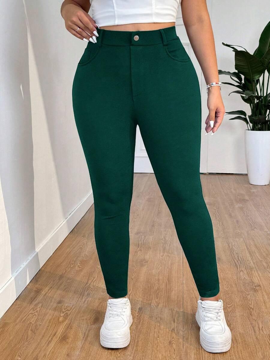 zielone spodnie casual