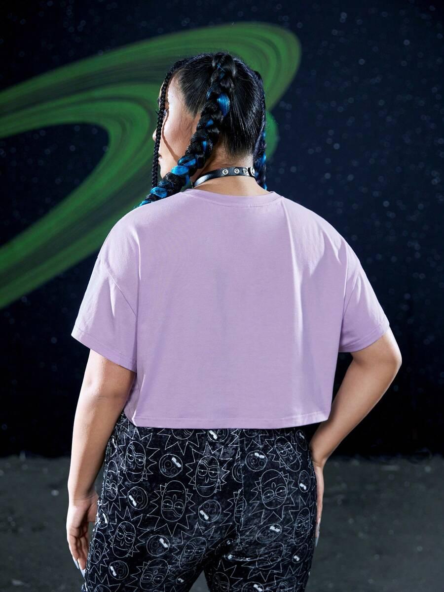 fioletowy t-shirt basic 