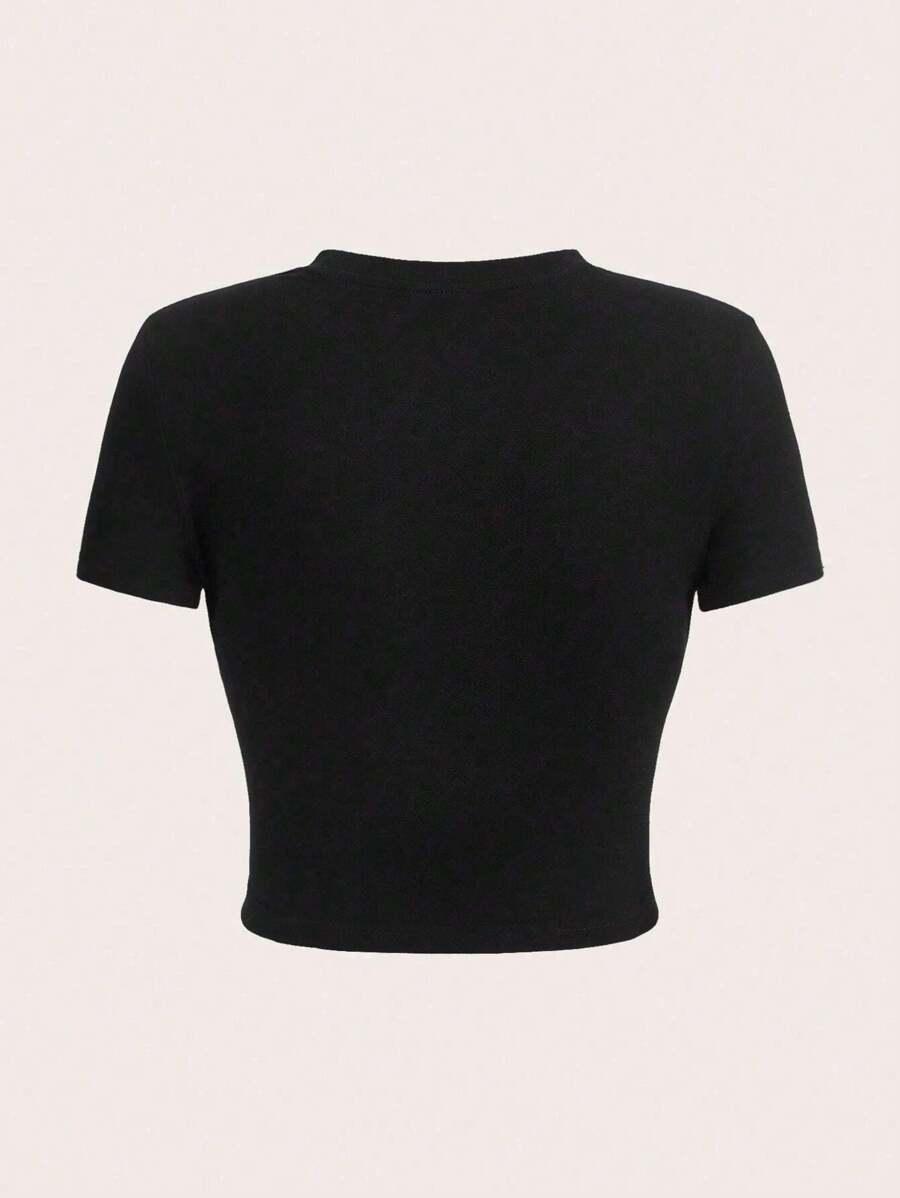czarny t-shirt print