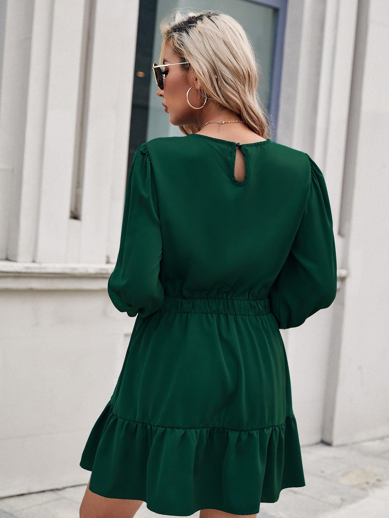 ZIELONA MINI SUKIENKA