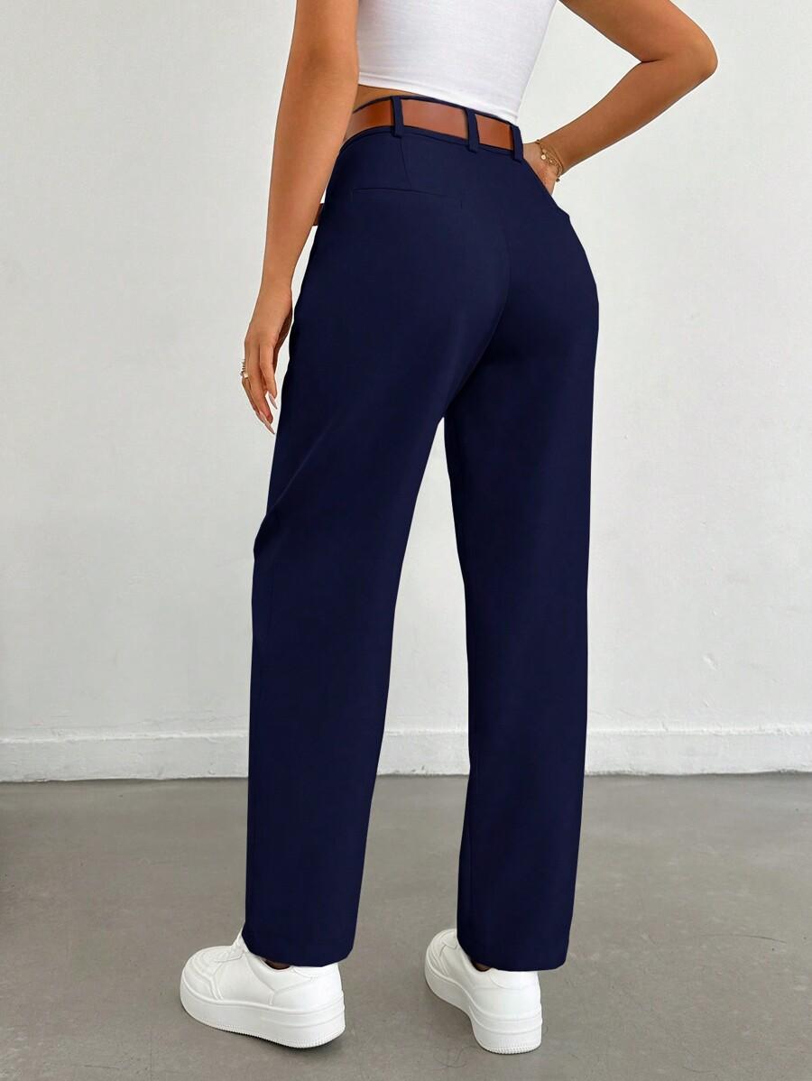 GRANATOWE SPODNIE CASUAL 