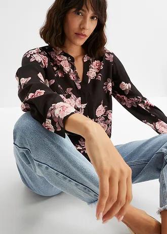 CZARNA TUNIKA V-NECK