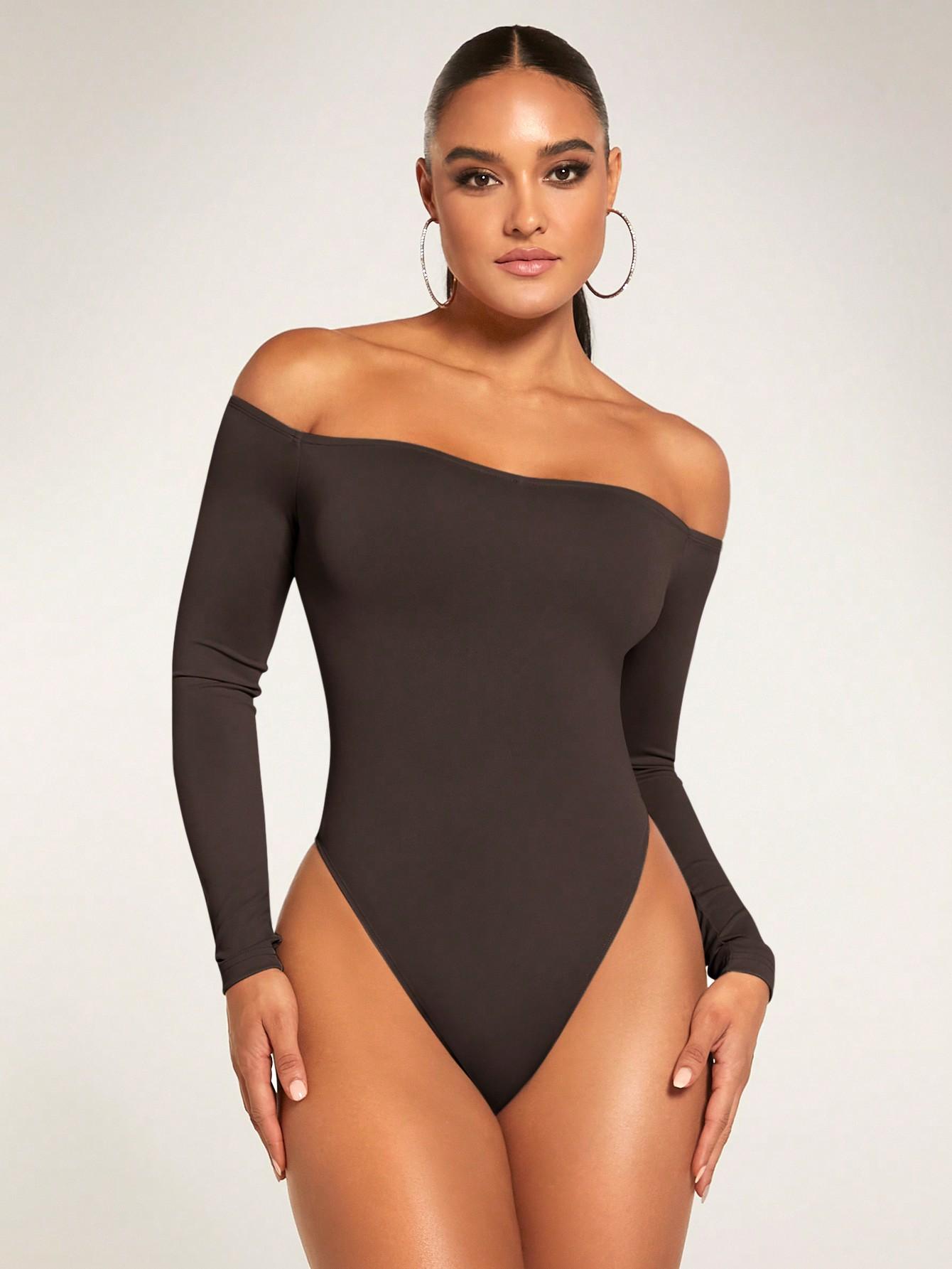BRĄZOWE BODY ODKRYTE RAMIONA 