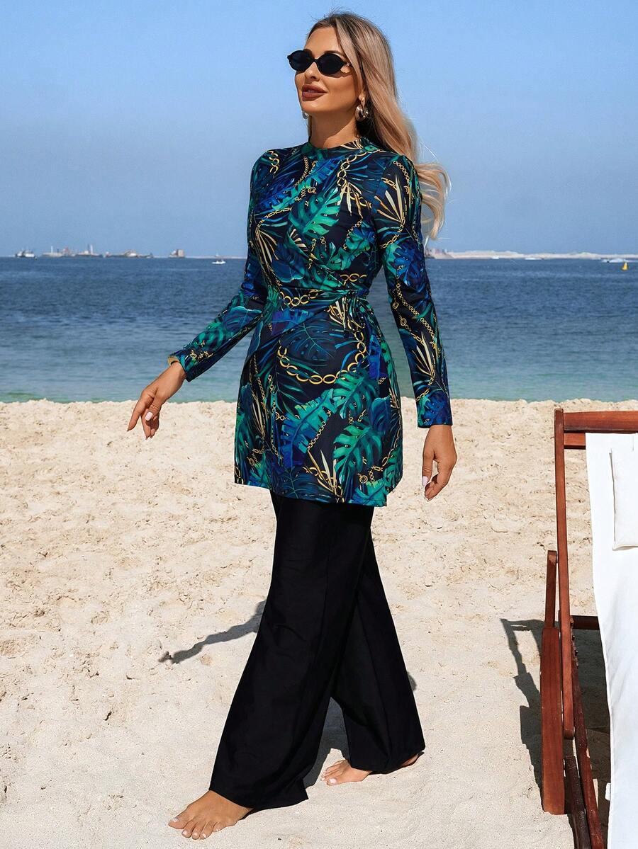 DWUCZĘŚCIOWY STRÓJ KĄPIELOWY BURKINI PRINT