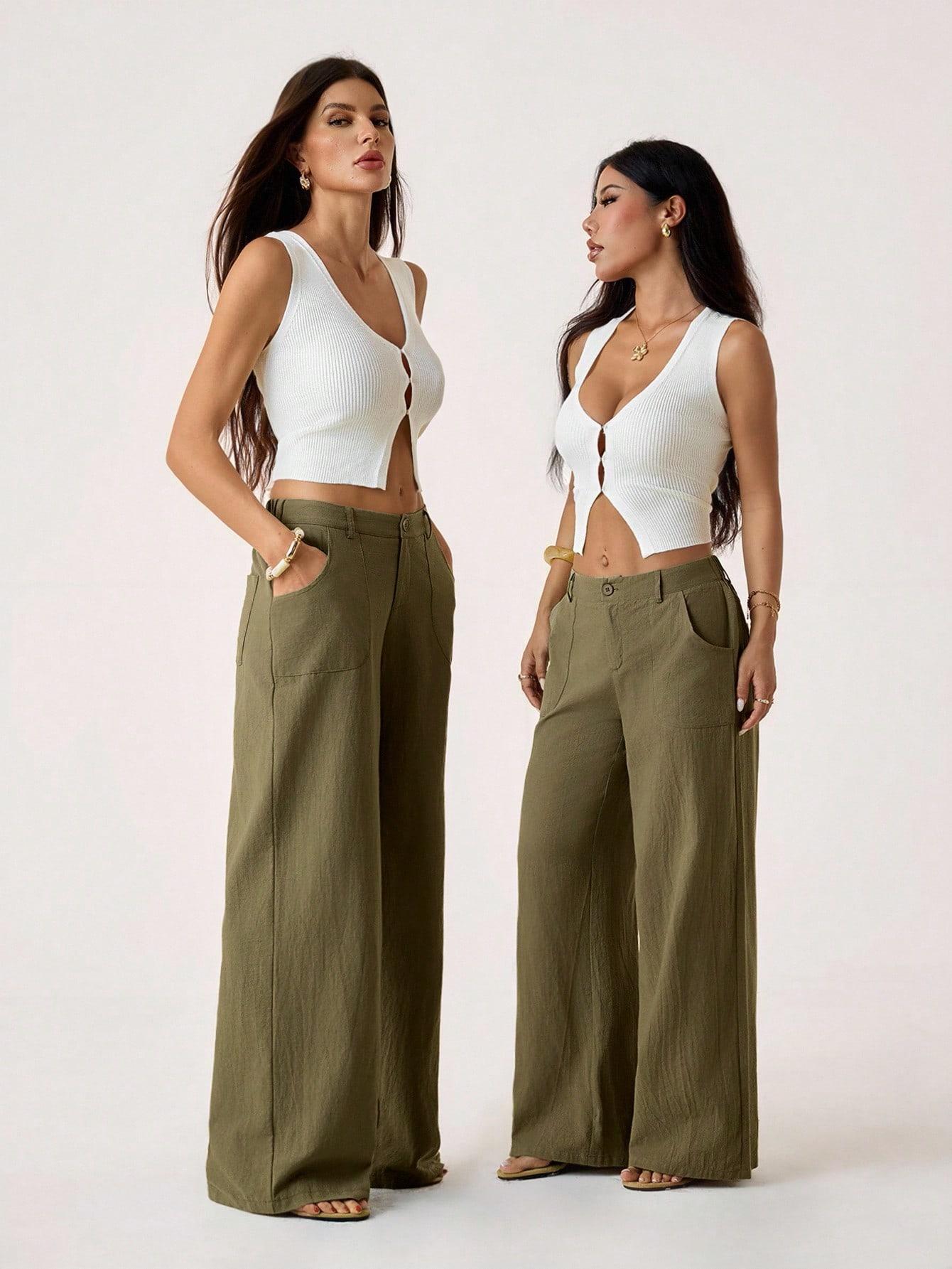 ZIELONE SPODNIE CASUAL