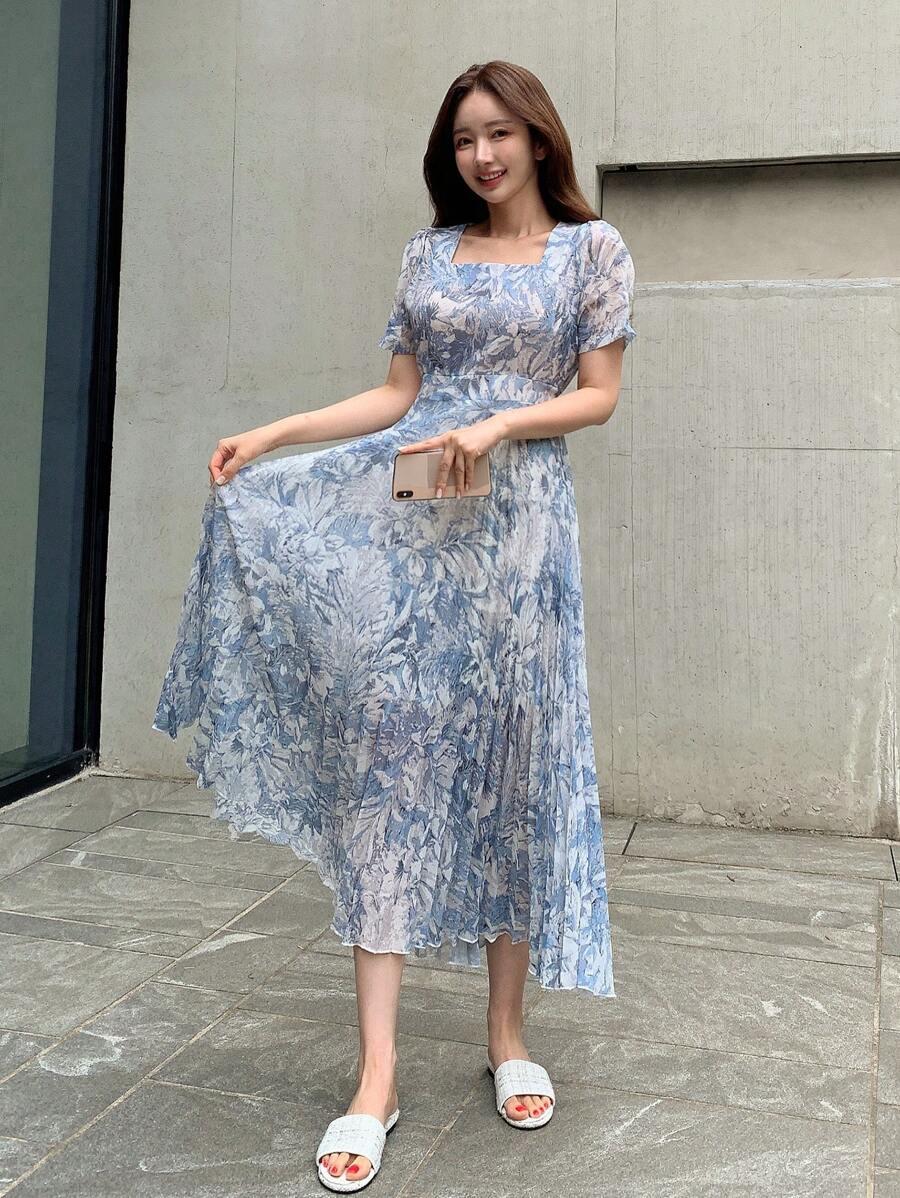 plisowana maxi sukienka