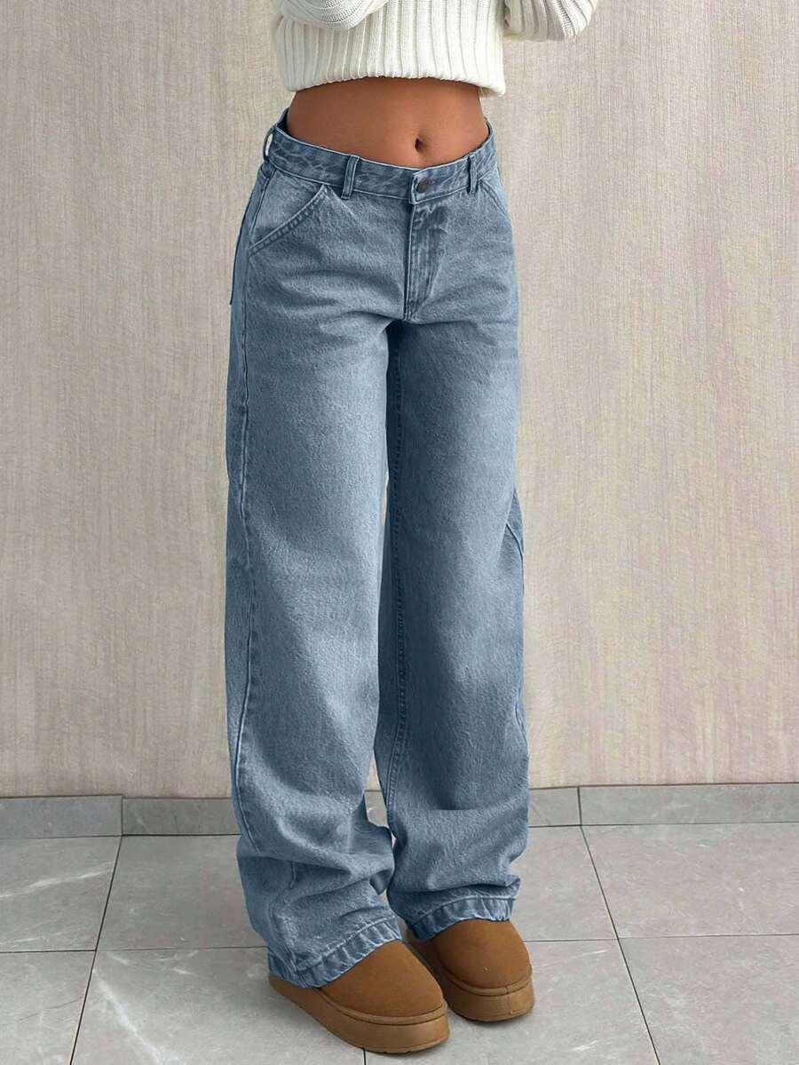 NIEBIESKIE SPODNIE JEANS